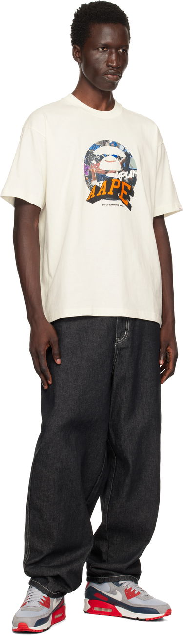 Tričko AAPE by A Bathing Ape AAPE by A Bathing Ape Theme Graphic T-Shirt Biela | AAPTEM1551XXNIVX, 3
