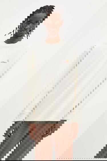 Tričko Carhartt WIP Carhartt WIP Long Sleeve T-Shirt with Logo Béžová | I029955.NATURAL, 0