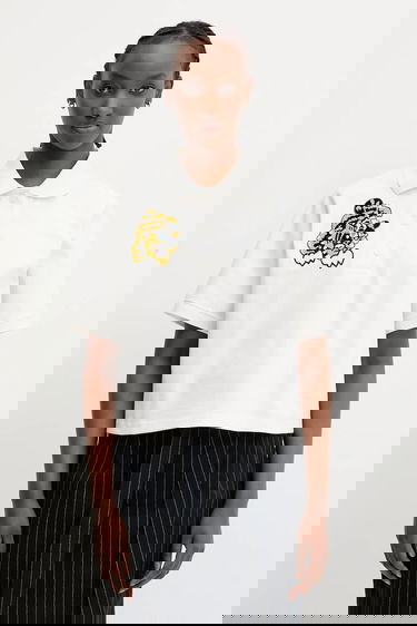 Polo tričko KENZO Kenzo Cropped Tiger Polo Shirt Biela | FF52TS1704SB.02, 0