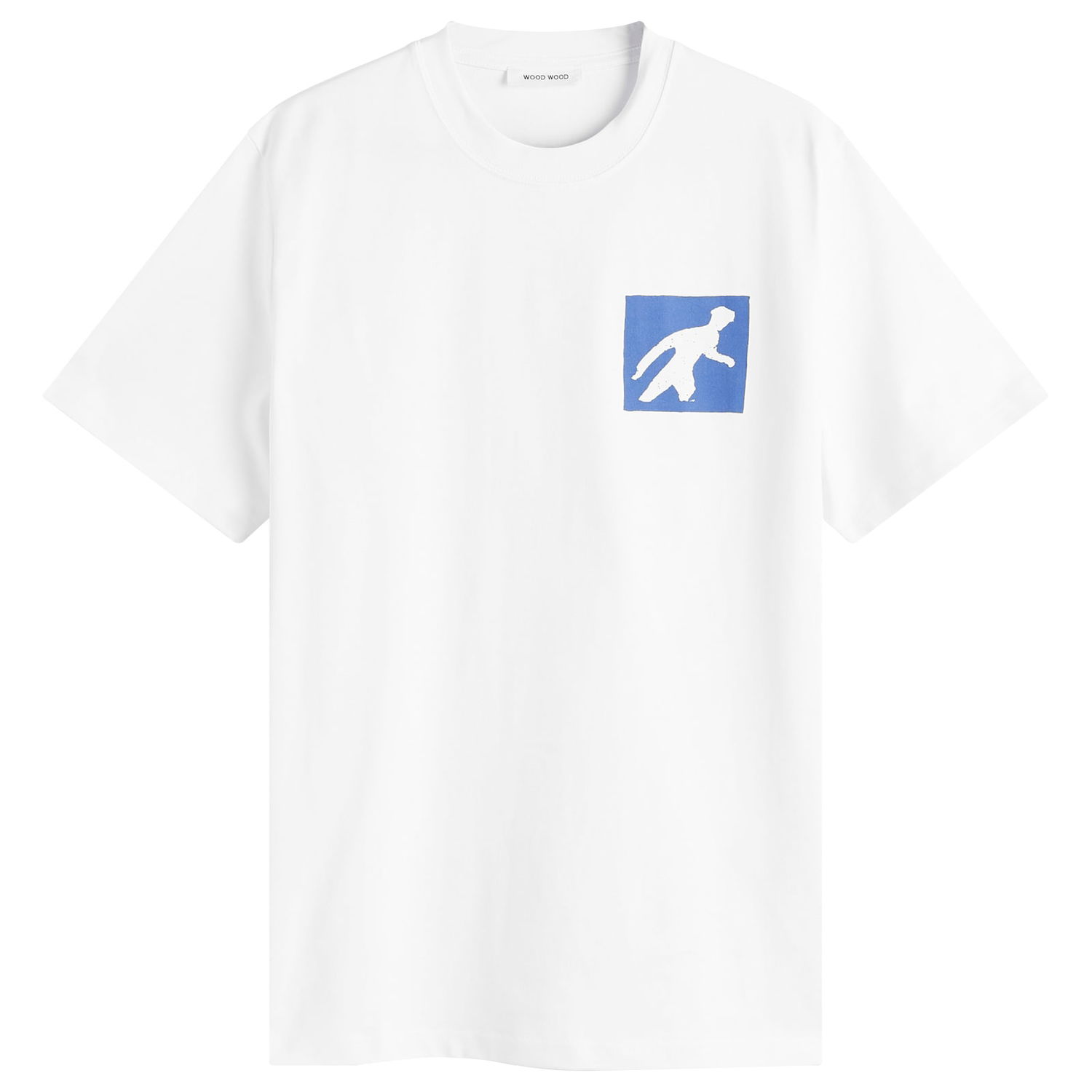 Tričko WOOD WOOD Stone Age Print T-Shirt White Biela | 30250232-0001, 0