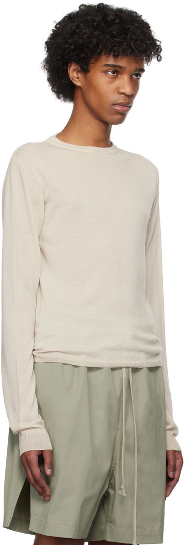 Sveter Rick Owens Rick Owens Hollywood Cropped Level Biker Sweater Béžová | RU01E5630 WS, 1