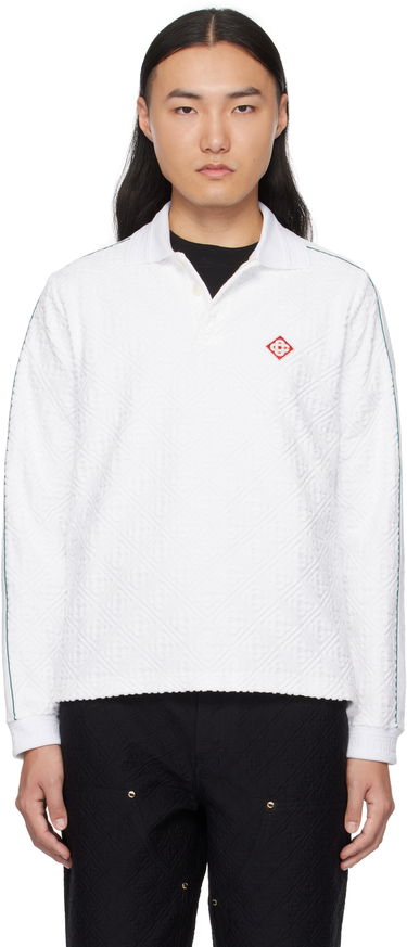 Polo tričko Casablanca Casablanca Jacquard Towelling Monogram Polo Biela | MPS25-JTP-300-01, 0