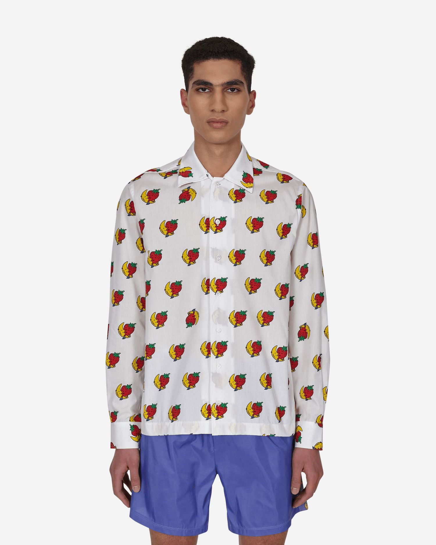 Košeľa Sky High Farm Strawberry and Moon Longsleeve Shirt Biela | SHF01B007 1, 0