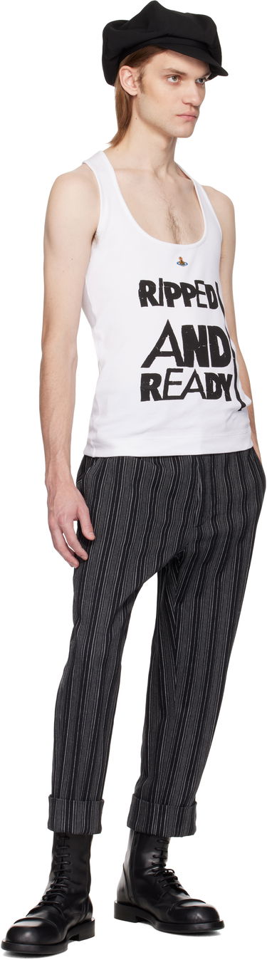 Tielko Vivienne Westwood Vivienne Westwood 'Ripped & Ready' Tank Top Biela | 2G010007-J009C-, 3
