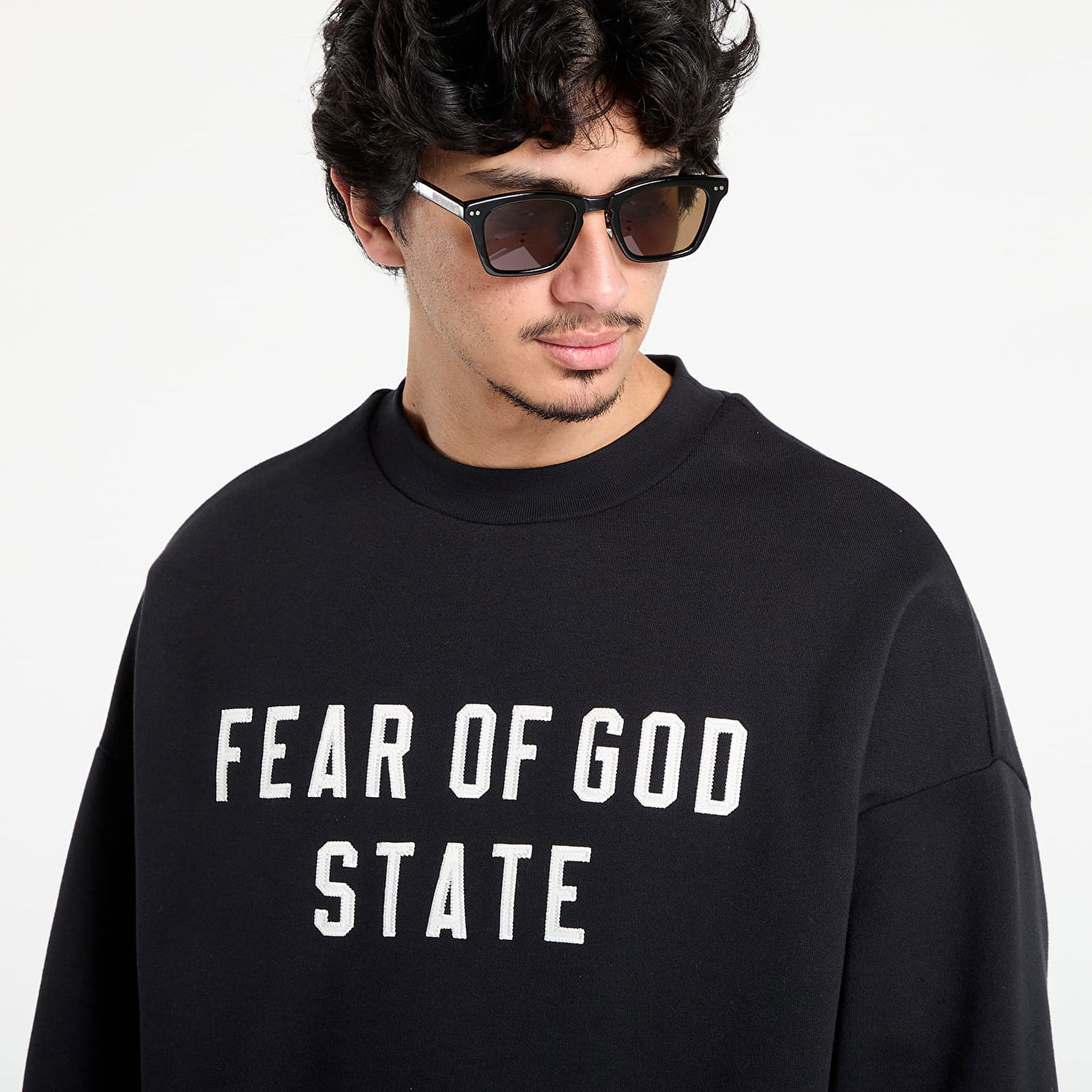 Mikina Fear of God Fear of God Essentials 90's Crewneck Sweatshirt Čierna | 192SP256550F-861, 1
