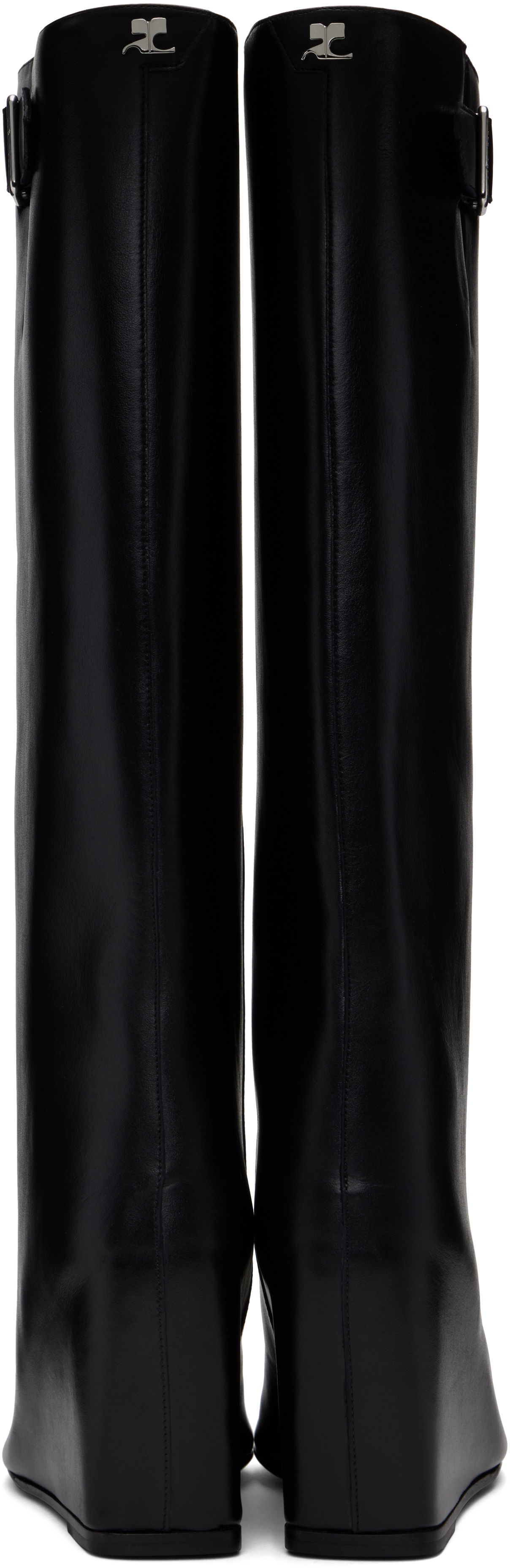 Tenisky a topánky Courrèges Astro Wedged Leather Tall Boots Čierna | 324SBT035CR0017, 1