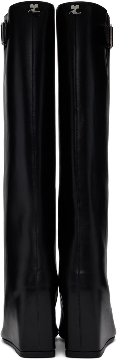 Tenisky a topánky Courrèges Astro Wedged Leather Tall Boots Čierna | 324SBT035CR0017, 1