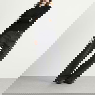 Sveter YMC Peeka Ribbed Knit Top with Collar and Cut-Out Sleeves Čierna | Q8ZML-BLK, 4