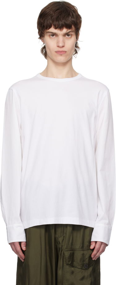 Tričko Dries Van Noten Dries Van Noten Paneled Long Sleeve T-Shirt Biela | 251-021106-1600, 0
