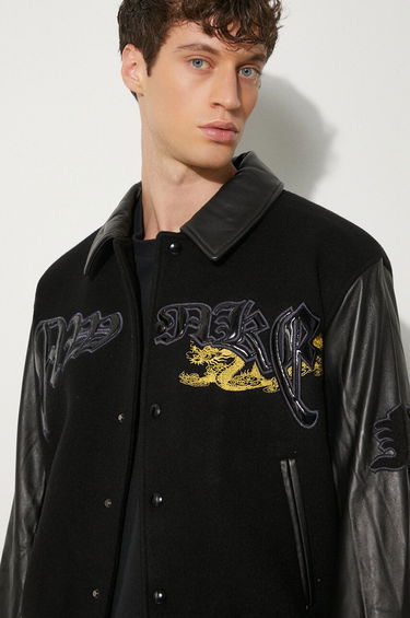 Bomber bunda Awake NY Awake NY Varsity Jacket Oversize Čierna | SP24.OT001, 4