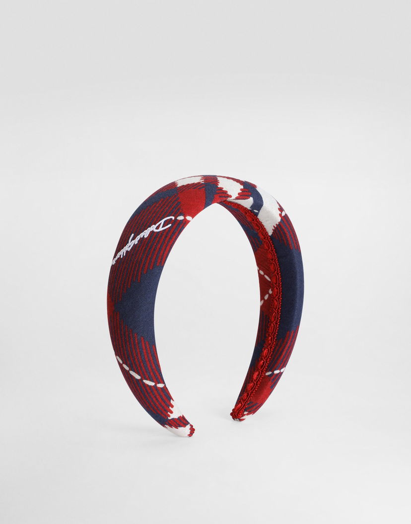 Doplnky Dolce & Gabbana Dolce & Gabbana Tartan-Print Padded Headband Rôznofarebný | LB3L54ISMKMHD5QB