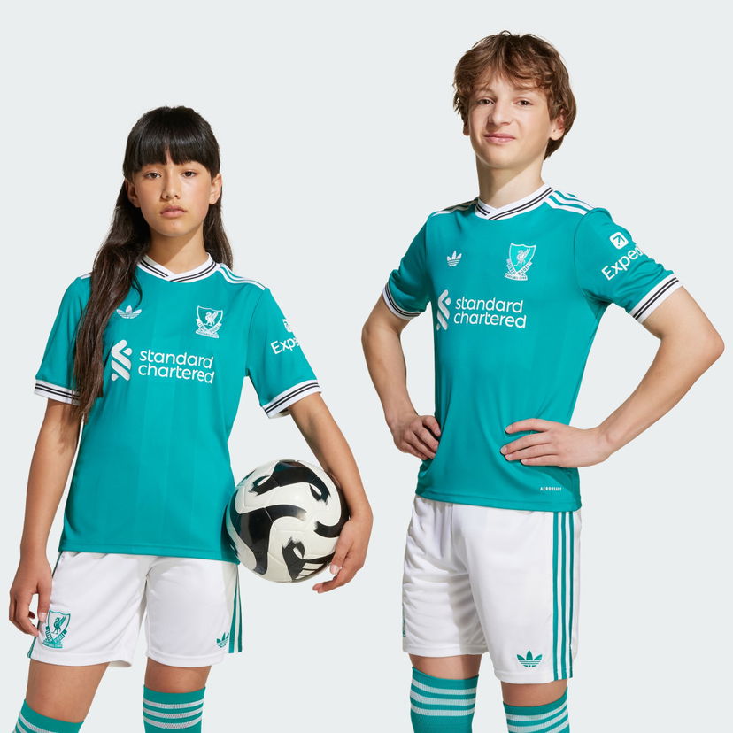 Dres adidas Performance Liverpool FC 25/26 Kids Third Kit Tyrkysová | JV6468