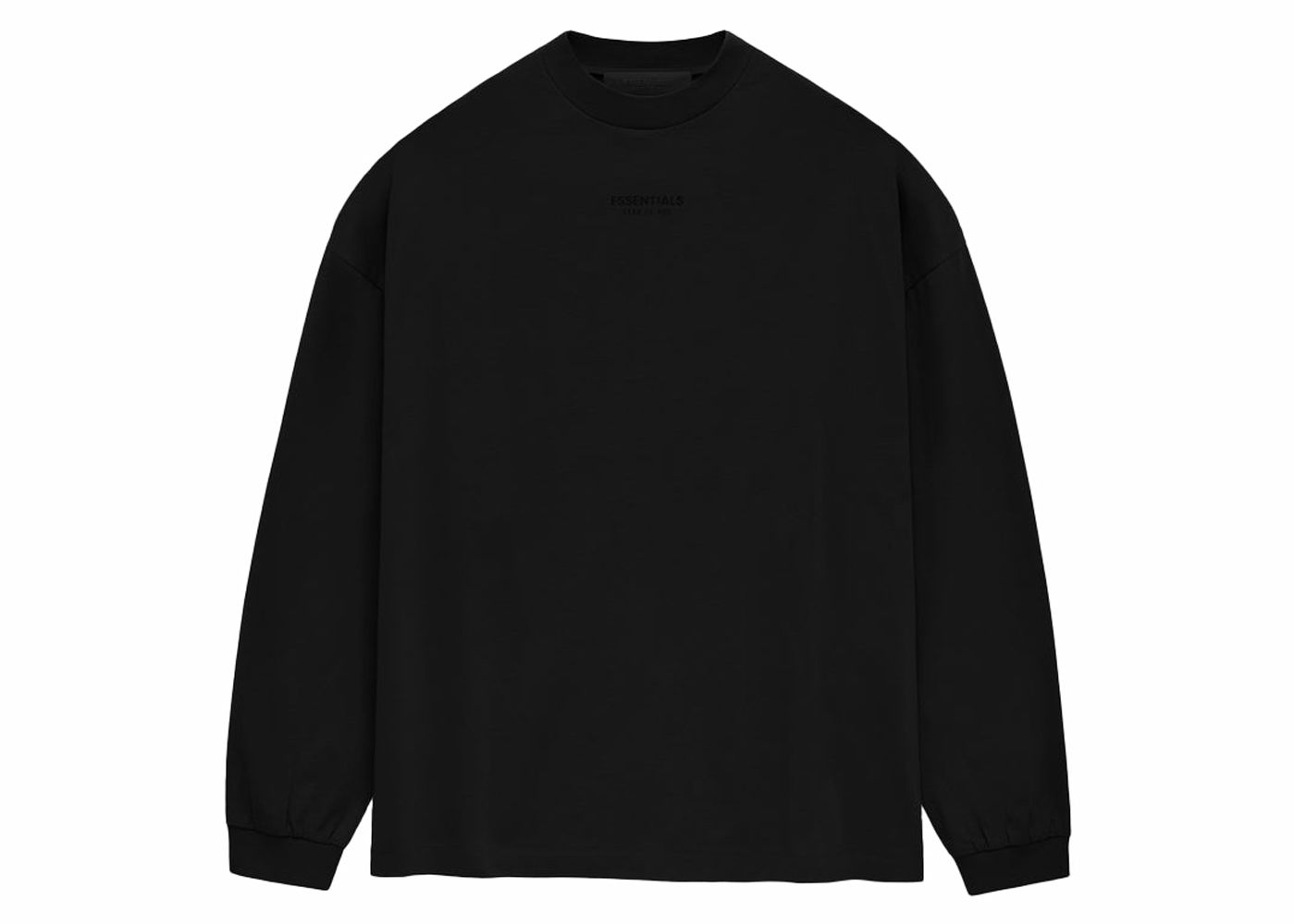 Tričko Fear of God Essentials L/S T-shirt Jet Black Čierna | 125BT232010F, 0