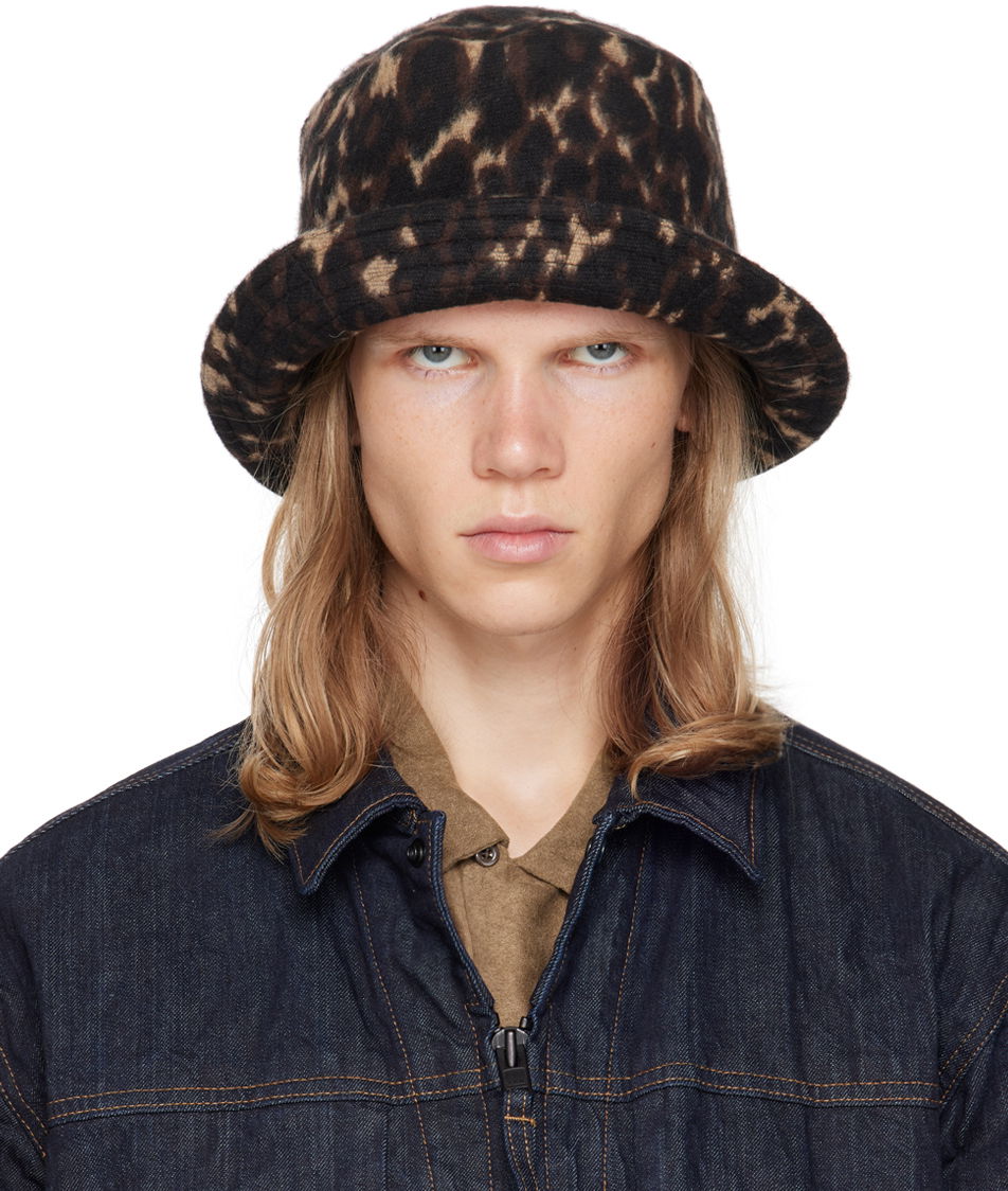 Klobúk Engineered Garments Leopard Jacquard Bucket Hat Čierna | 24F1H003, 0