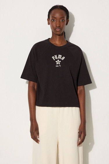 Crop Top Puma Classics Play Paris Relaxed Crop Top Čierna | 626808, 0