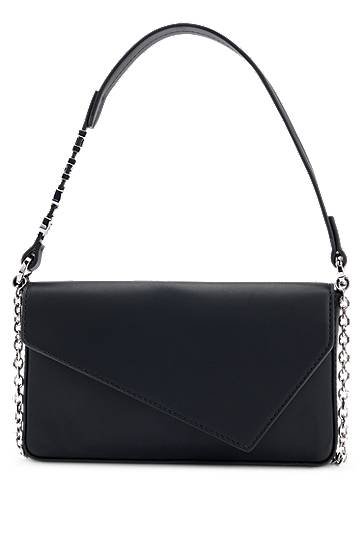 Taška cez rameno BOSS Faux Leather Clutch Bag with Top Handle Čierna | 50537011, 0