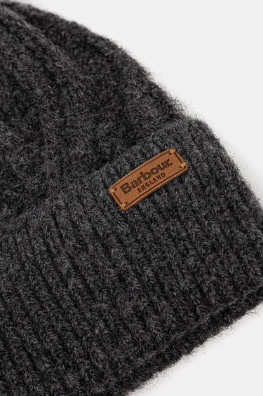 Kulicha Barbour Cable Knit Pom Beanie Šedá | LHA0555, 2