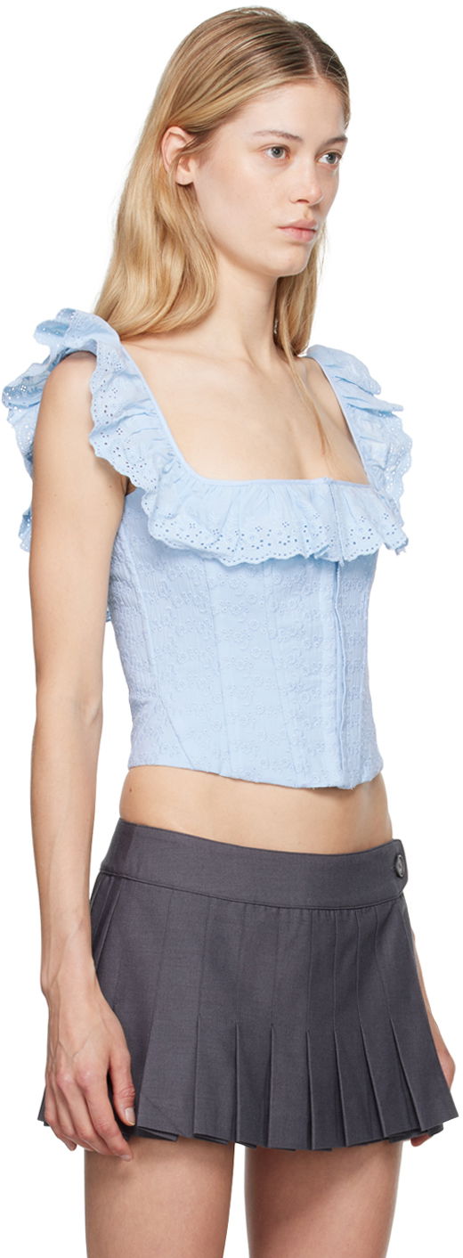 Tielko GUIZIO Guizio Bettina Corset Tank Top Modrá | P24110W098, 1