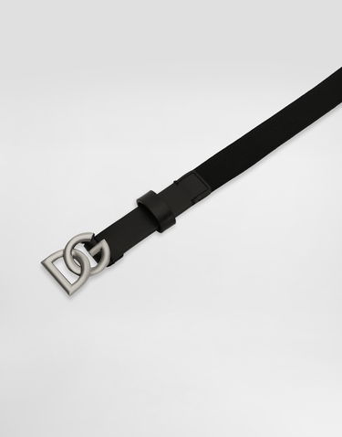 Opasok Dolce & Gabbana Dolce & Gabbana Calfskin and Elastic Belt Čierna | EC0086AQ61680999, 1
