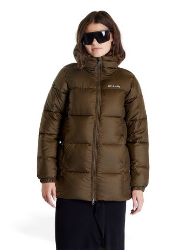 Prešívaná bunda Columbia Puffect™ Mid Hooded Jacket Hnedá | 1864791319