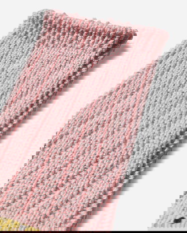 Ponožky KAPITAL Ribbed Knit Socks with Happy Face Accent Ružová | EK-1363XS 2, 4