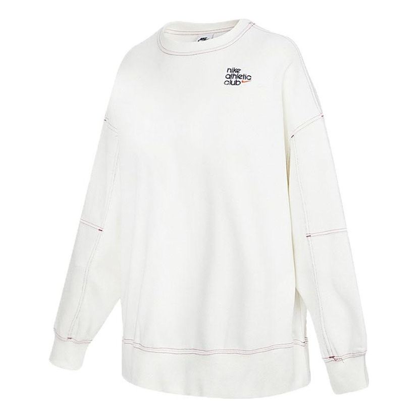 Sveter Nike Athletic Club Fleece Sweatshirt Biela | DQ9146-133, 0