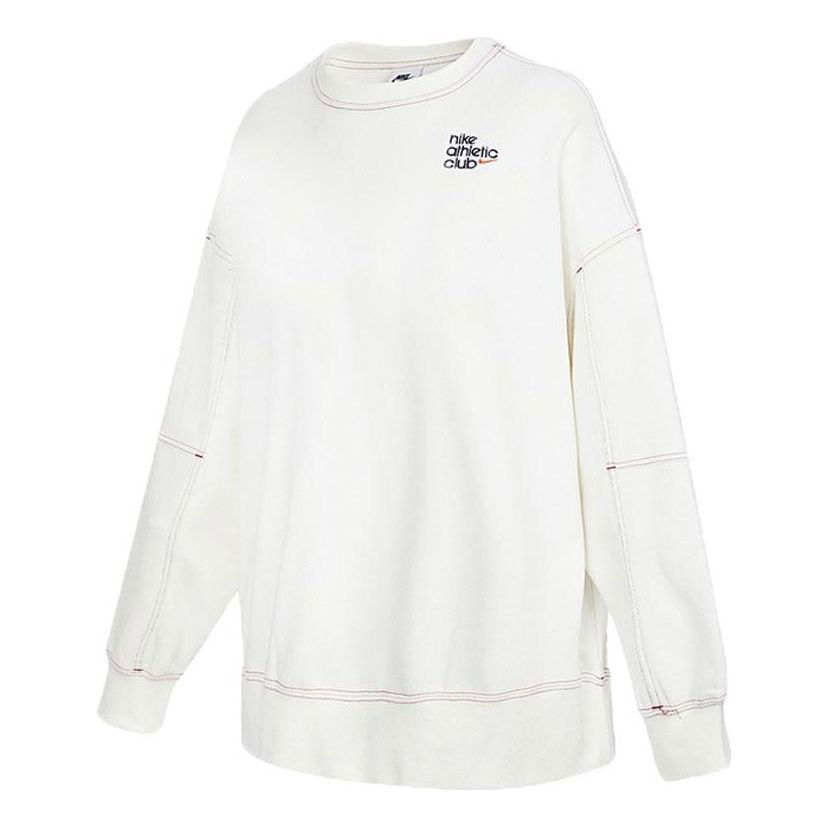 Sveter Nike Athletic Club Fleece Sweatshirt Biela | DQ9146-133