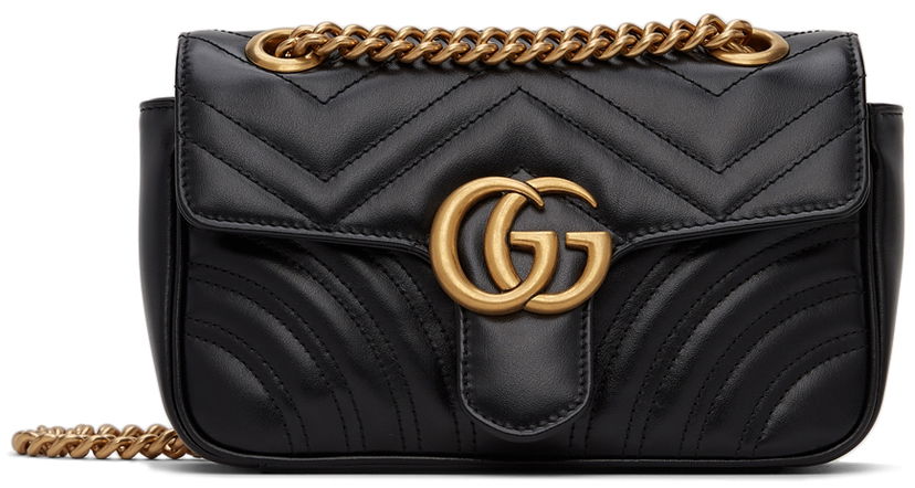 Taška cez rameno Gucci Black Mini GG Marmont 2.0 Čierna | 446744 DTDIT