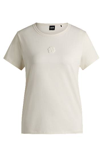Tričko BOSS Double B Monogram Mercerised Cotton T-Shirt Biela | 50534800, 0