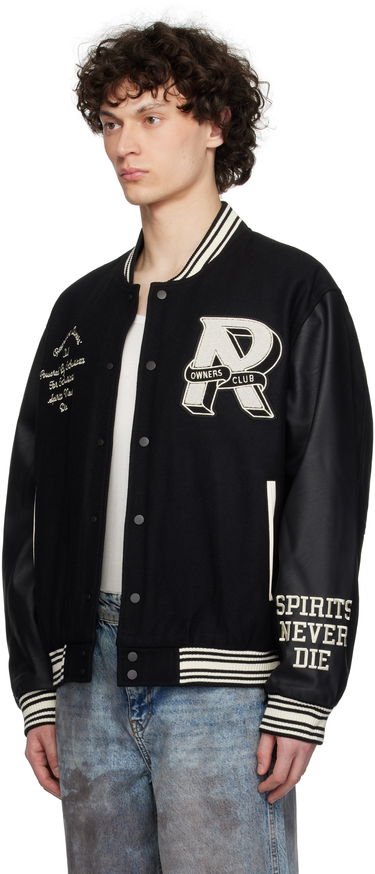 Bomber bunda Represent Clo Represent 'Owners Club' Varsity Bomber Jacket Čierna | MLM100231, 3
