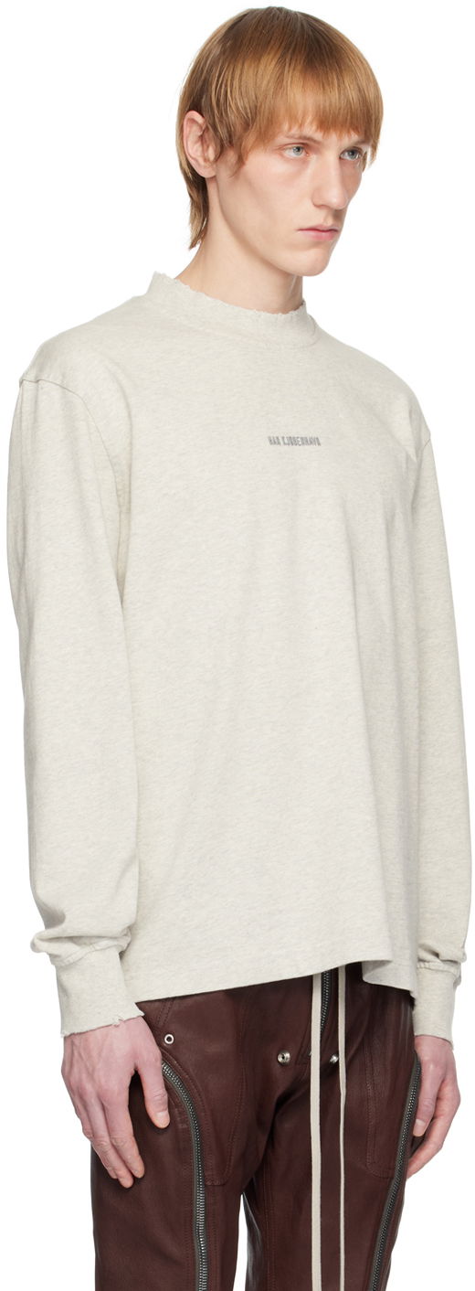 Tričko Han Kjøbenhavn Distressed Long Sleeve T-Shirt Šedá | M-131442, 1