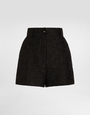 Šortky Dolce & Gabbana Dolce & Gabbana Quilted Floral Jacquard Shorts Čierna | FTC9GTGDCSSN0000, 0