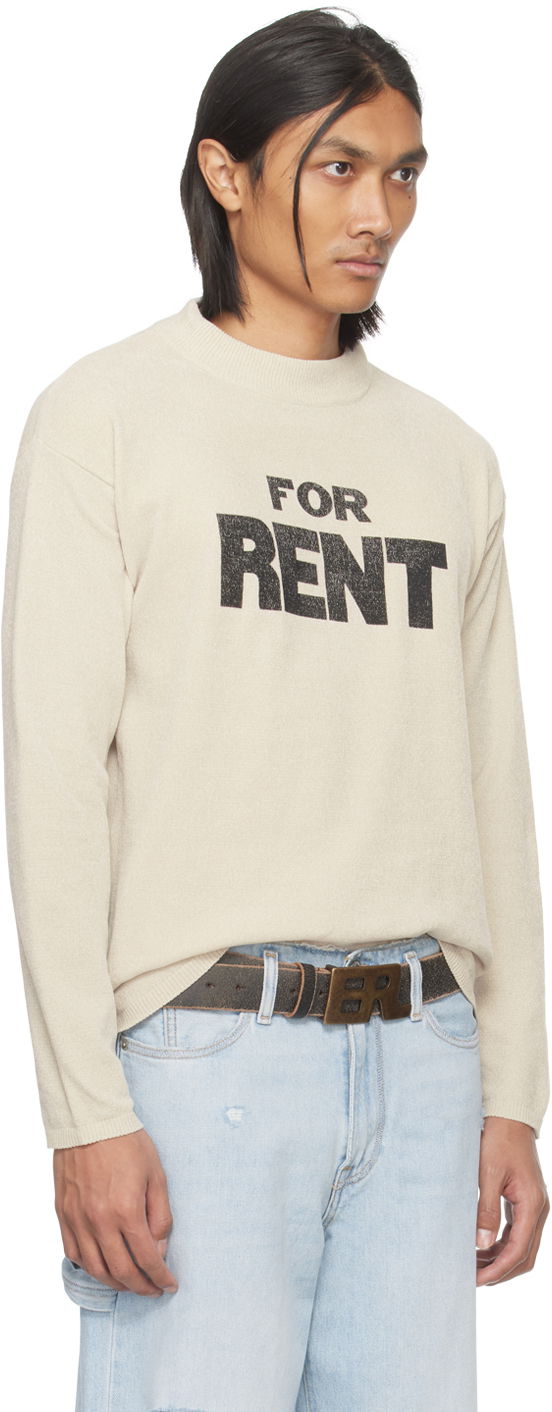 Mikina ERL Printed Crewneck Sweatshirt Béžová | ERL07N026, 1