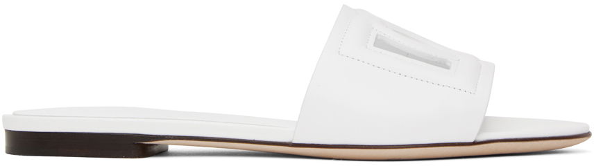 Tenisky a topánky Dolce & Gabbana White 'DG' Cutout Slides Biela | CQ0436 AY329, 0