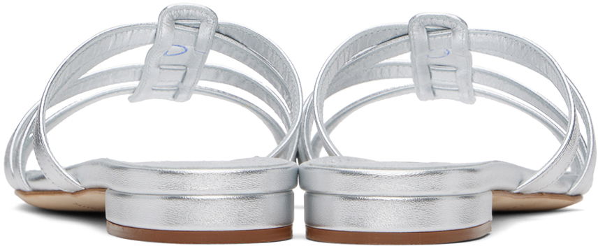 Starostlivosť o obuv Manolo Blahnik Manolo Blahnik Riran Strappy Leather Sandals Metalická | 124-2479, 1