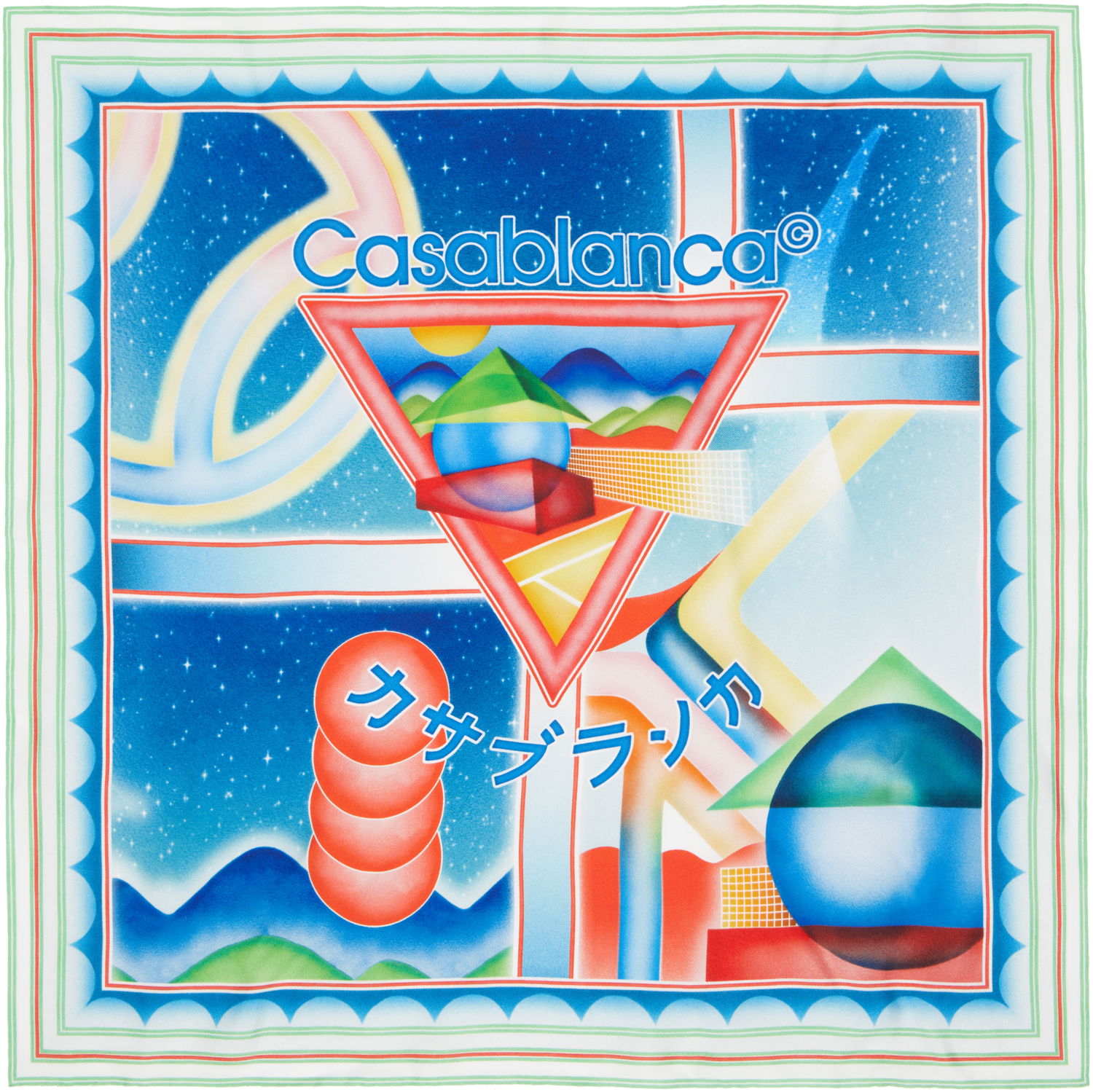 Šál Casablanca Casablanca Silk Scarf Rôznofarebný | APF25-ACC-053-03, 0