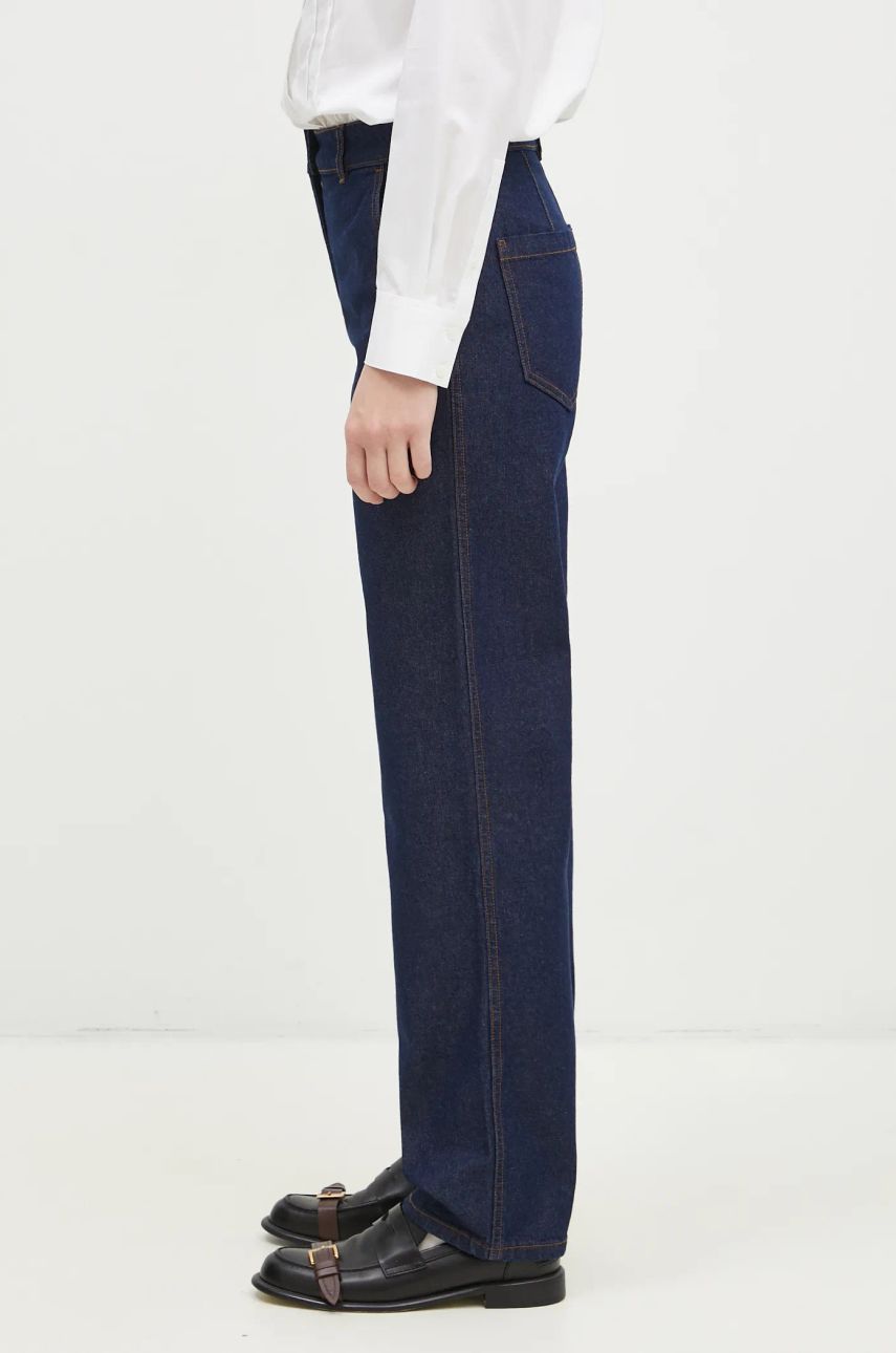 Džínsy MAISON KITSUNÉ Straight High-Waisted Denim Jeans Modrá | NW01113WW0081, 1