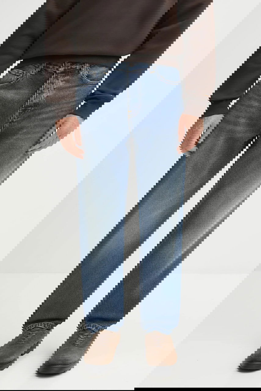 Džínsy Carhartt WIP Newel Pant Washed Straight Fit Jeans Modrá | I029208.014L, 0