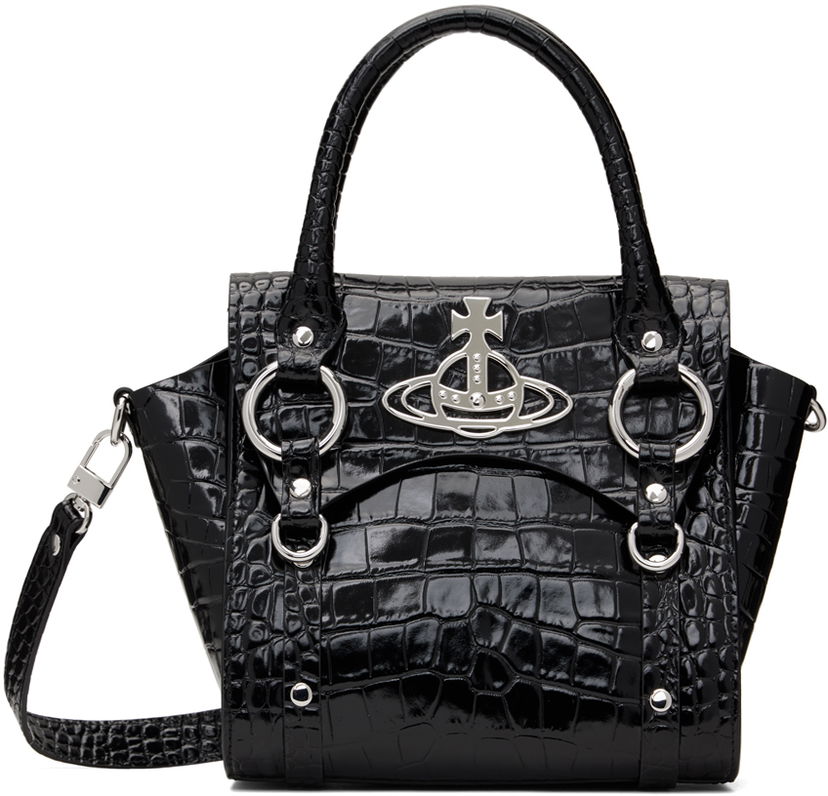 Kabelka Vivienne Westwood Small Croc-Effect Shoulder Bag Čierna | 47030004W-L003I-