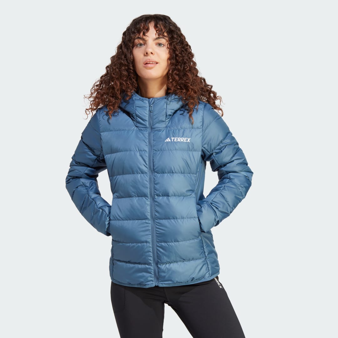Bunda adidas Performance Terrex Multi Light Down Hooded Modrá | IP6037, 0