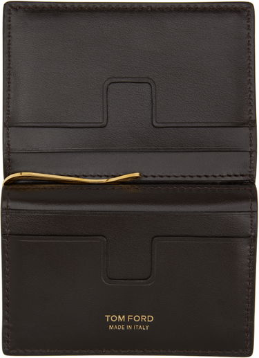Peňaženka Tom Ford Tom Ford Nubuck Folding Money Clip Card Holder Hnedá | Y0340-LCL449G, 4