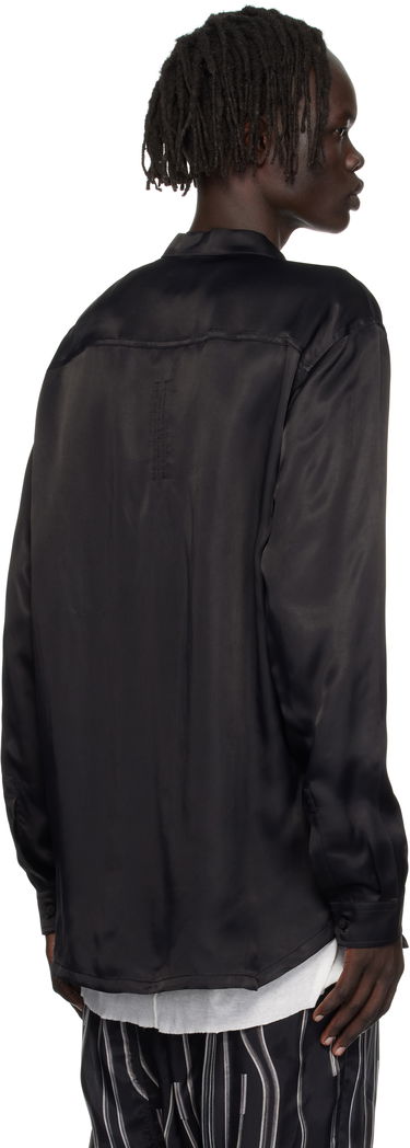 Košeľa Rick Owens Rick Owens Concordians Island Satin Shirt Čierna | RU02E1299 HSCH, 2