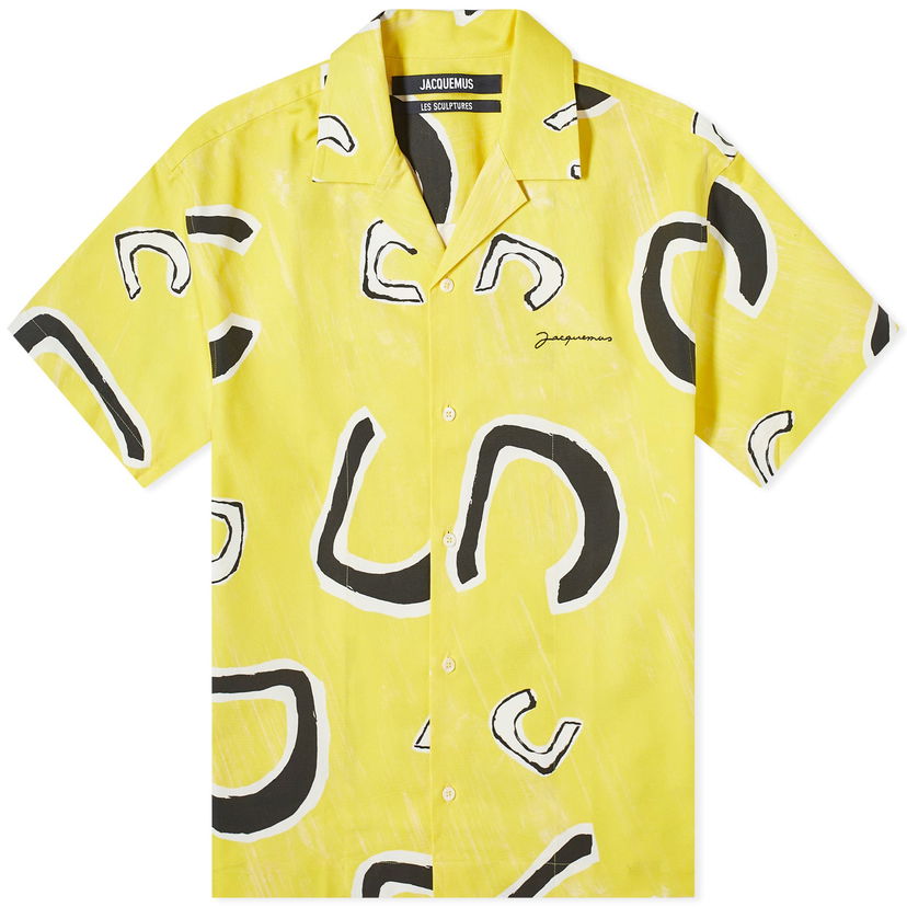 Košeľa Jacquemus Jean Monogram Vacation Shirt in Yellow/Black Žltá | 24E245SH201-1585-2BA