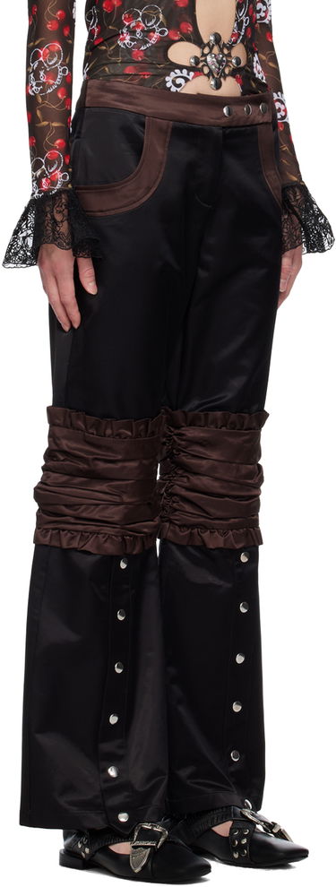 Nohavice Chopova Lowena Black Contrast Panel Snap Button Trousers Čierna | 4054, 1