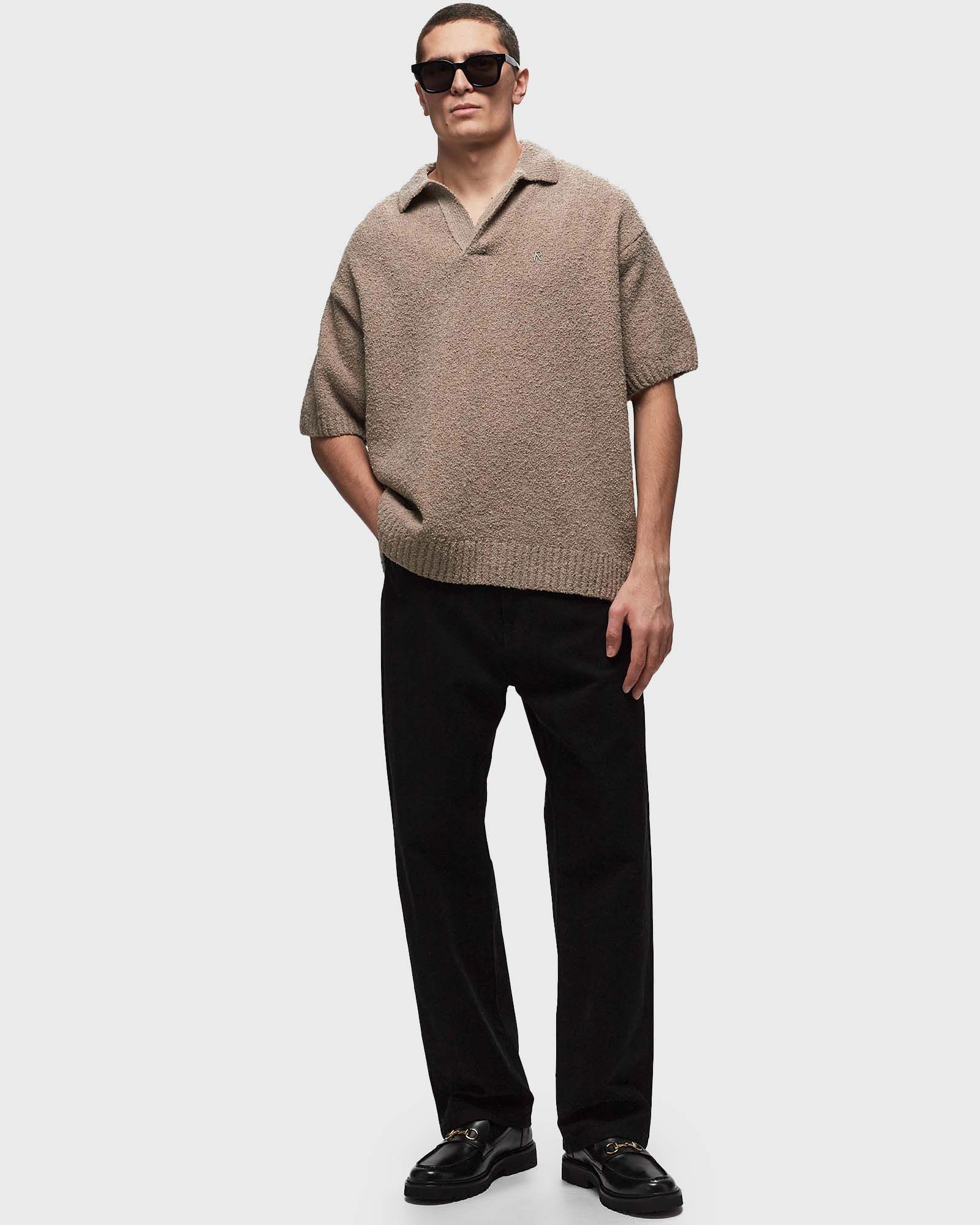 Represent BOUCLE TEXTURED KNIT POLO