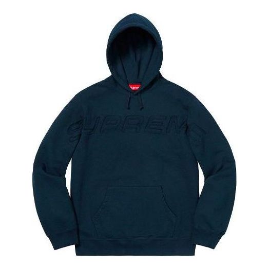 Mikina Supreme Set In Logo Hooded Sweatshirt Modrá | SUP-SS19-096