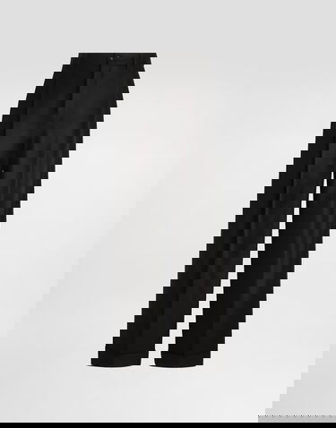 Nohavice Dolce & Gabbana Dolce & Gabbana Pleated Wide-Leg Cuffed Hem Wool Trousers 50 Čierna | GP168THU2A8N0000_1, 0