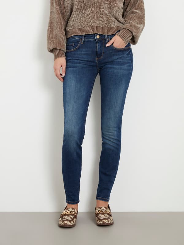 Džínsy GUESS Mid Rise Skinny Denim Pant Navy | W2YA99D4Q03, 0