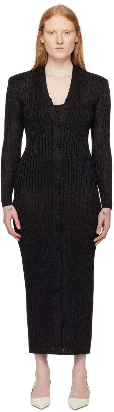 Šaty Tom Ford Metallic Midi Cardigan Dress Čierna | ACK413-YAX661, 0