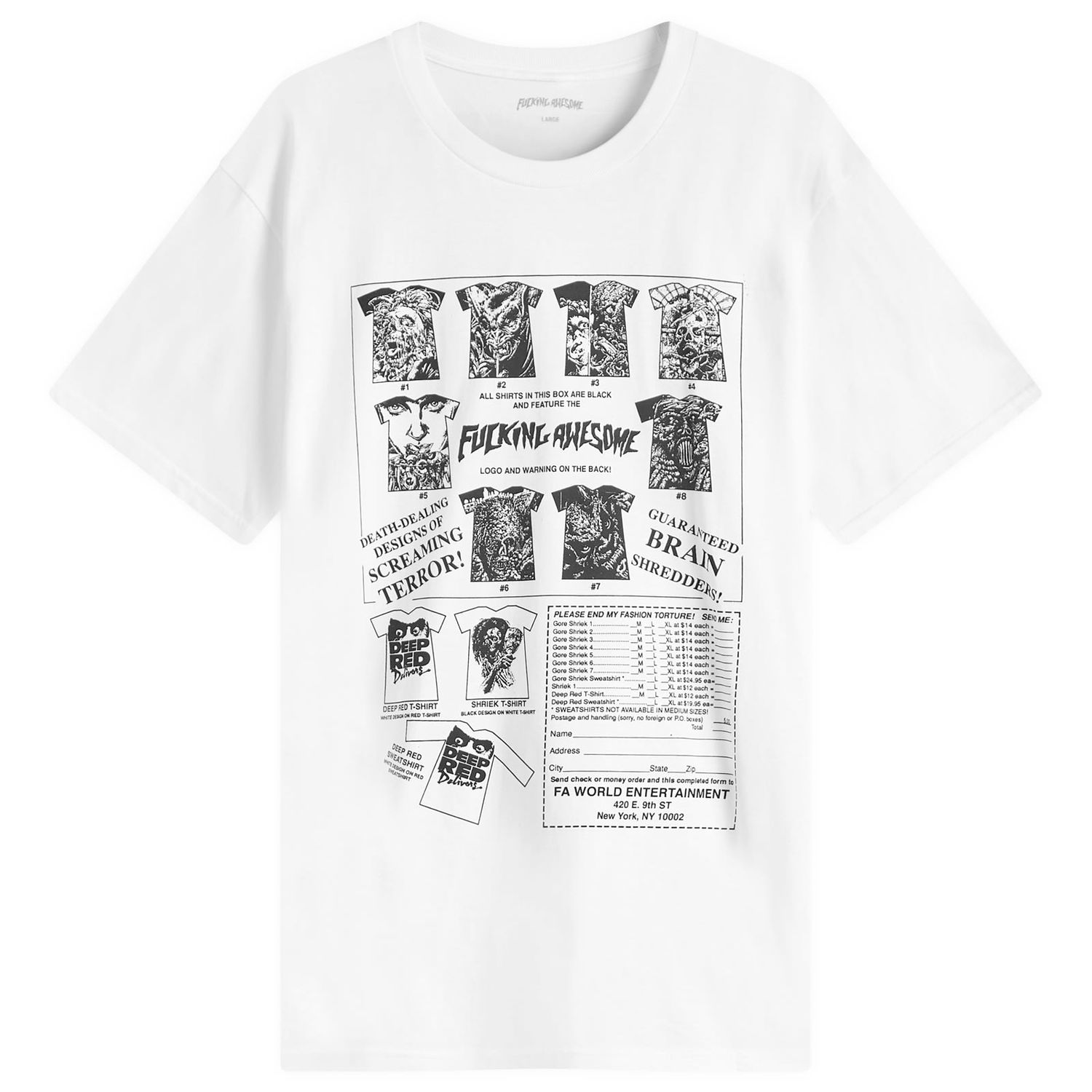 Tričko Fucking Awesome Gore Shriek Graphic T-Shirt Biela | FA1994-WHT, 1